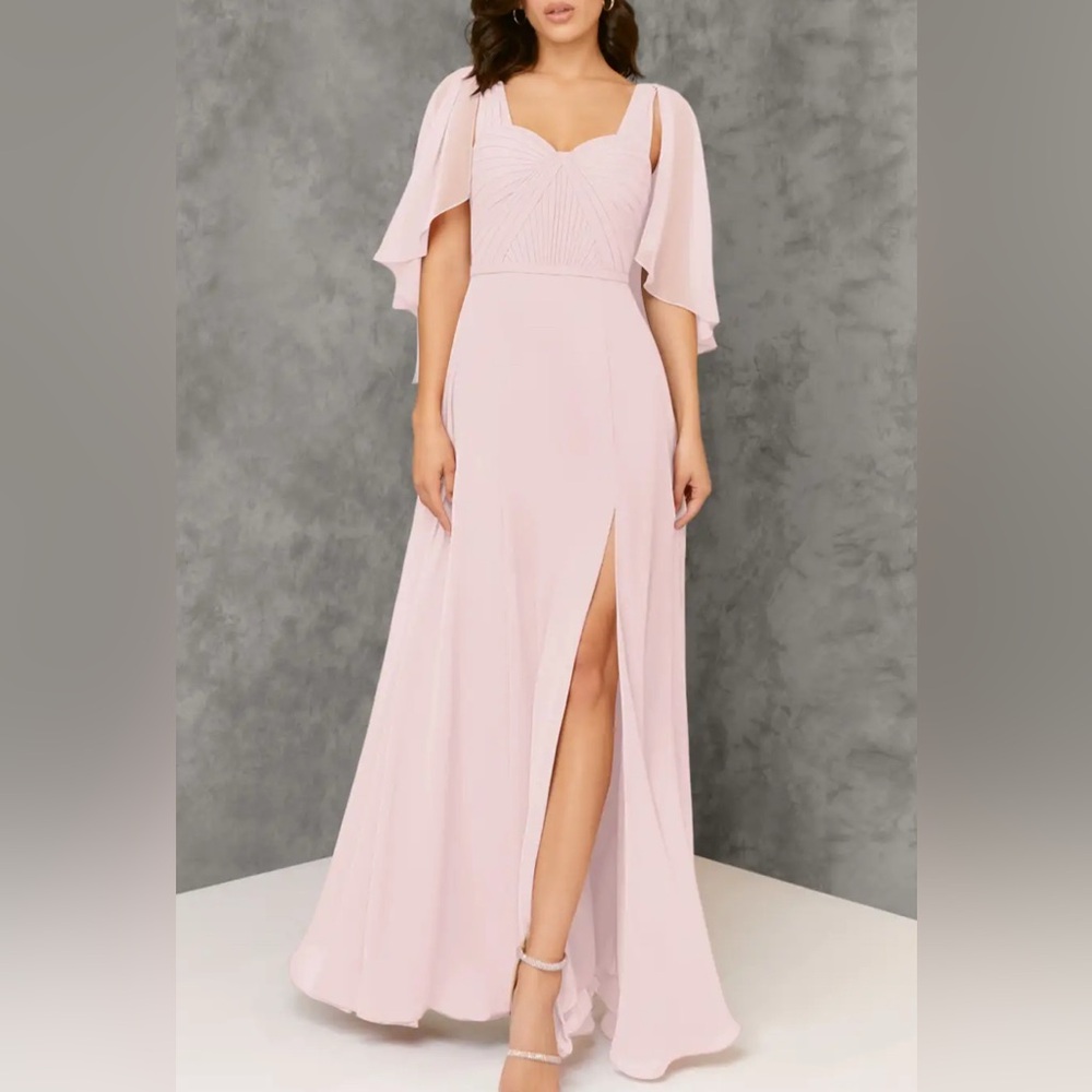 Azazie Adelina NWT Blush Pink formal dress/bridesmaid gown Size 18